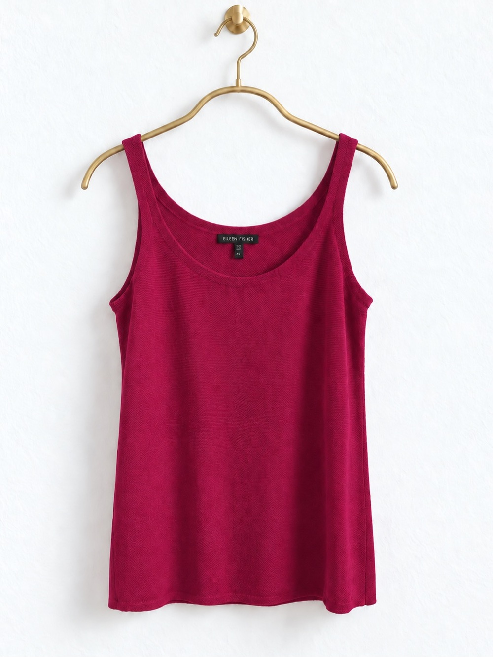 Eileen Fisher Wool Sweater Tank Berry Wine Pink XS